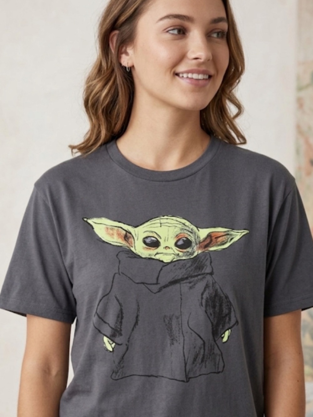 Mad Engine Wars  Mandalorian  Baby  Grogu) Graphic Tee -Sz Large NWOT ,